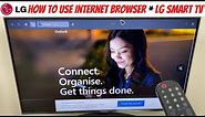 How To Use Web Browser *New LG Smart TV