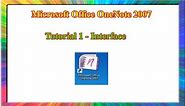 Microsoft OneNote 2007 - how to use OneNote 2007 interface