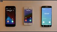 iPhone 7 vs iPhone 5S vs Samsung Galaxy S6 edge incoming call