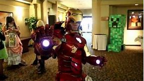 A quick look at awesome Iron Man Mark 7 Costume @ Animeland wasabi 2012