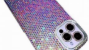 Bling Rhinestone iPhone 13 Pro Max Case for women girls - Over 1500 High Quality Hand Glued Diamond for iPhone 13 Pro Max-AB