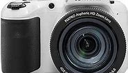 KODAK PIXPRO AZ405-WH 20MP Digital Camera 40X Optical Zoom 24mm Wide Angle Lens Optical Image Stabilization 1080P Full HD Video 3" LCD Vlogging Camera (White), Full Frame