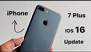 iPhone 7plus ios 16 update || How to update iPhone 7 plus on ios 16