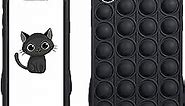 oqpa for iPhone X/XS Case Cartoon Kawaii Funny Cute Fun Silicone Design Cover for Girls Kids Boys Teen,Fashion Cool Pretty Unique Fidget Cases Aesthetic Bubble Cat(for iPhone X/XS 5.8")