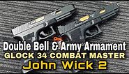 Glock 34 TTI Combat Master REVIEW (Army Armament & Double Bell ) AIRSOFT TOY ONLY