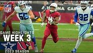 Dallas Cowboys vs. Arizona Cardinals Game Highlights | NFL 2023 Week 3