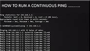 How to Run a Continuous Ping Command