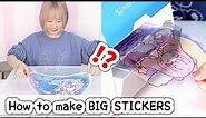 How I make BIG TRANSPARENT STICKERS using water!? Cricut, cut and print and more
