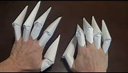 Origami Claws Tutorial - Halloween Finger Claws