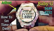 Baby-G BG169R Watch Setting Time | How To Set Time Casio Baby-G 3252 3189