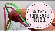 How to Start Triple Barrel or Brick Boondoggle/ RexLace