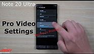 Galaxy Note 20 Ultra HANDS ON - Camera, Pro Video Settings & More