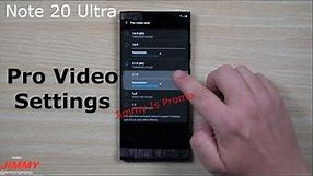 Galaxy Note 20 Ultra HANDS ON - Camera, Pro Video Settings & More