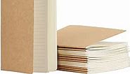 TWONE 15 Packs Kraft Notebook Ruled Pages Kraft Brown Cover Pocket Journal Notebooks for Traveler Diary Note-Taking Ruled 60 Pages with 30 Sheets (5.5" x 8.25")