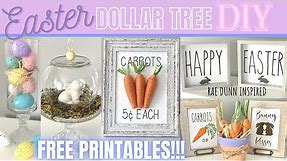 Easter Dollar Tree DIY Spring Decor - Rae Dunn Inspired DIY - FREE Printable