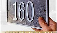 Whitehall™ Personalized Cast Metal Address plaque with rectangle shape. Made in the USA. BEWARE OF IMPORT IMITATIONS. Four colors, four shapes available! Custom house number sign.