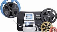 8mm & Super 8 Film to Digital Converter, Film Scanner Digitizer with 2.4" Screen, Convert 3” 5” 7” 9” Reels into 1080P Digital MP4 Files,Sharing & Saving on 32GB SD Card