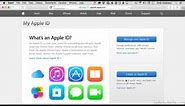 Apple OS X Yosemite Tutorial | Setting Up An Apple ID