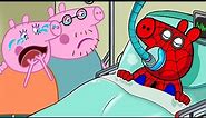 Peppa Pig Spider Man...Please Wake Up? Peppa Pig Funny Animation