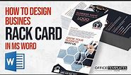How to Design Business Rack Card (DL Flyer) in MS Word | DIY Tutorial