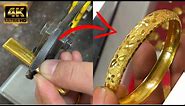 How do they diamond cut on pure gold bracelet ?