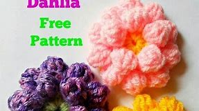 Crochet Dahlia Flower - Free Pattern with Step by Step Pictures and Video Tutorial | My Hobby is Crochet