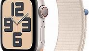 Apple Watch SE (2nd Gen) [GPS + Cellular 40mm] Smartwatch with Starlight Aluminum Case with Starlight Sport Loop. Fitness & Sleep Tracker, Crash Detection, Heart Rate Monitor, Carbon Neutral