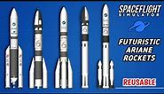 How To Build ESA All Ariane 6 Rockets In Spaceflight Simulator | Reusable Spacecraft & Rocket