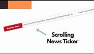 How To Design Scrolling News Ticker For Your Website - Live Blogger