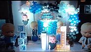 Boss Baby Birthday Theme Decoration, Boss Baby Theme Party Ideas #bossbabytheme