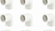 10pcs 2-Way 3/4" PVC Pipe Fitting 90 Degree Elbow PVC Adapter Coupling Schedule 40 White Socket 90 Degree PVC Pipe Elbow - 10Pack (0.75 Inch)