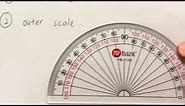 How to read the scales on the protractor (with extra helpful tip!)