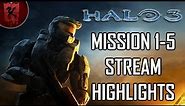 Halo 3 Full Playthrough Stream Highlights Episode 1