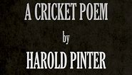 14. A Cricket Poem by Harold Pinter