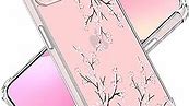 GULTMEE Clear Cherry Blossoms for iPhone 13 Mini Case Flower Slim Cute Crystal Flower Women Girls Floral Hard Back TPU Protective Cover Compatible with iPhone 13 Mini 5.4" Cherry Flower
