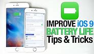 How To Improve iOS 9 Battery Life - iPhone, iPad & iPod Tips