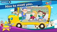 Lesson 3_(A)Nice to meet you. - Greeting - Introducing - Cartoon Story - English Education