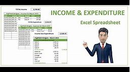 Income and Expenditure Spreadsheet [ Step by Step instructions ]