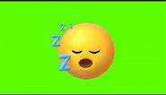 Free copyright sleeping 😌 emoji green screen animation| sleep emoji| laughing emoji| cartoon videos