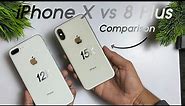 iPhone X vs iPhone 8 Plus | iPhone 8 Plus vs iPhone X Full Comparison | iPhone X vs 8 Plus in 2023 |