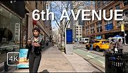 NEW YORK CITY Walking Tour (4K) 6th AVENUE
