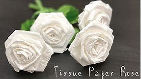 Tissue Paper Flowers | Very Easy Paper Rose Flower | ROSE FLOWERS | Paper Craft |Paper Craft Flowers