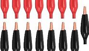 Copper Alligator Electric Clips Soft Insulated Cover Electrical Test Gator Clip Assortment Crocodile Alligator Jumper Electric Test Clips lkelyonewy® (Black * 8 Red * 8)