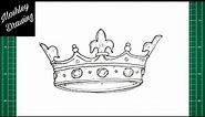 How to Draw a Queen Crown Step by Step