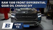 Ram 1500 Front Differential Fluid Gear Oil Change DIY (2012-2024)