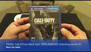 PSVita - Call Of Duty Black Ops DECLASSIFIED Unboxing Hands On