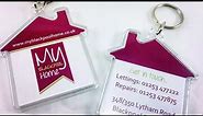 My Blackpool Home Promotional House Shaped Keyring supplied by Fylde Promotional Merchandise