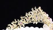 Baroque Bridal Tiara Crystal Gold