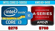 AMD A9 9410 vs Intel Core i3 5005U | Intel Core i3-5005U vs AMD A9-9410