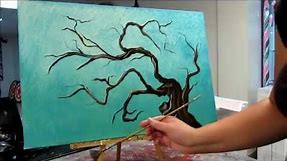 How to paint tree branches - Painting Tutorial